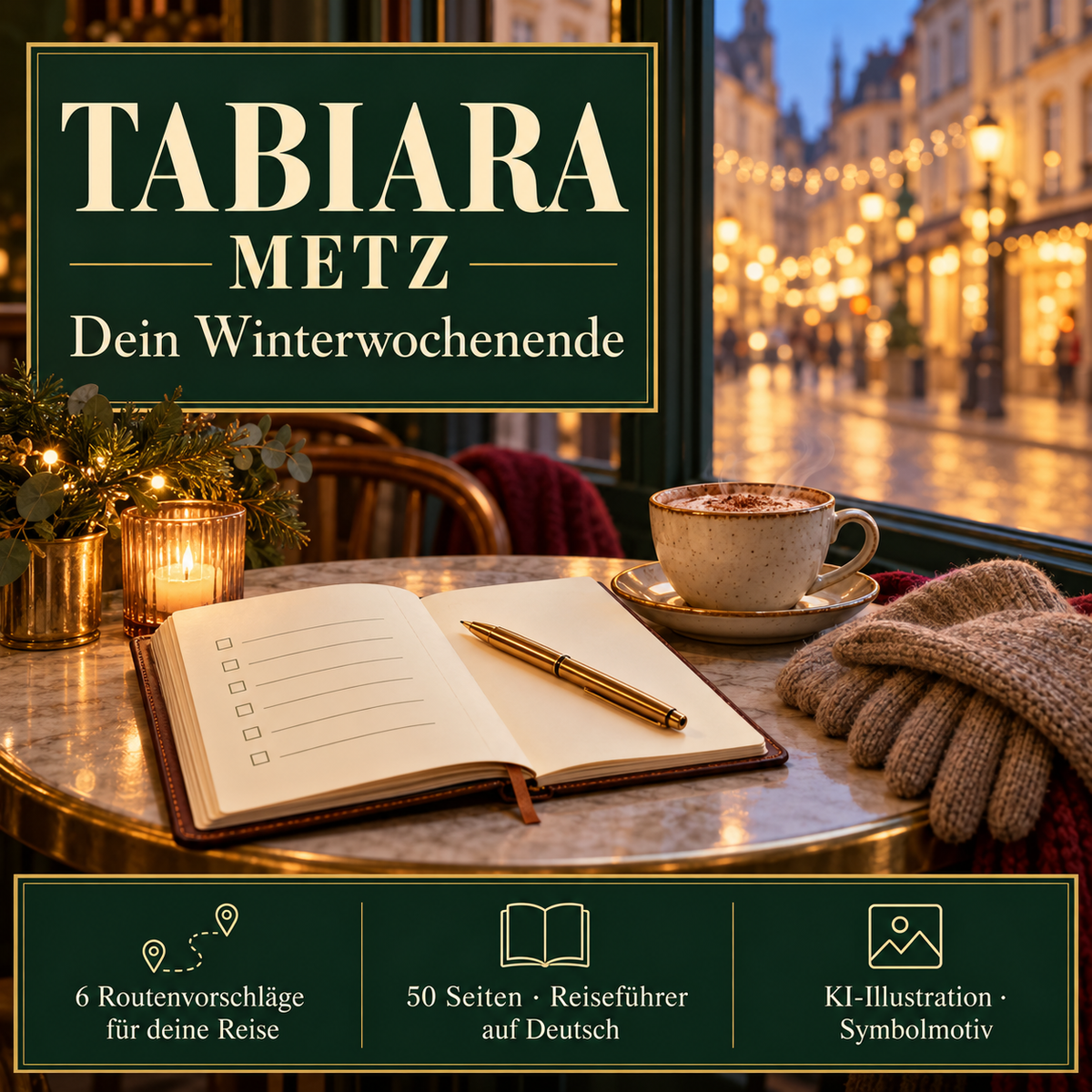 Routenplanung für ein Winterwochenende in Metz zwischen Weihnachtsmärkten und Altstadt (Illustration)