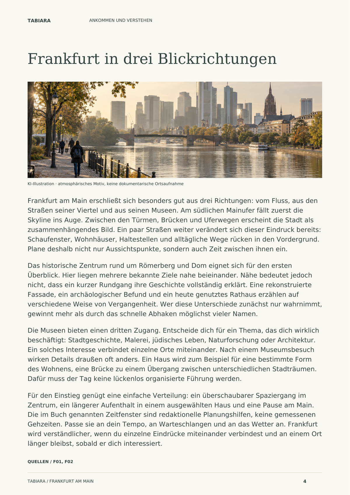 Frankfurt: Entspannt ankommen – Inhaltsvorschau (Illustration)