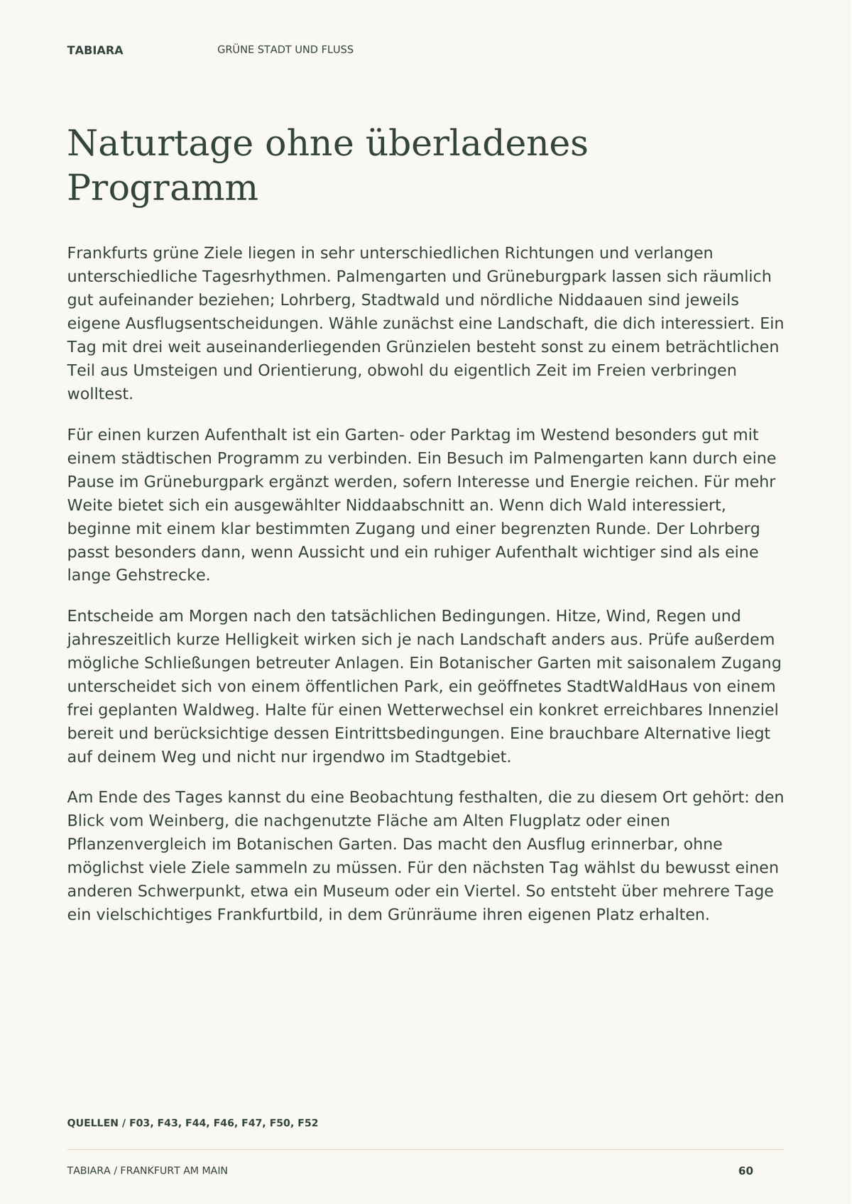 Reiseführer Frankfurt – Beispielseite (Illustration)