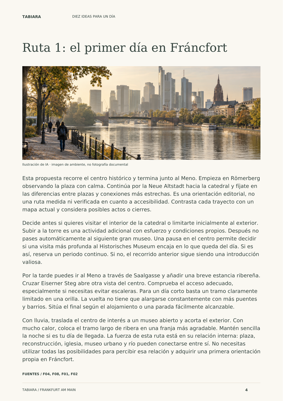Fráncfort: 10 rutas de un día – vista previa (ilustración)