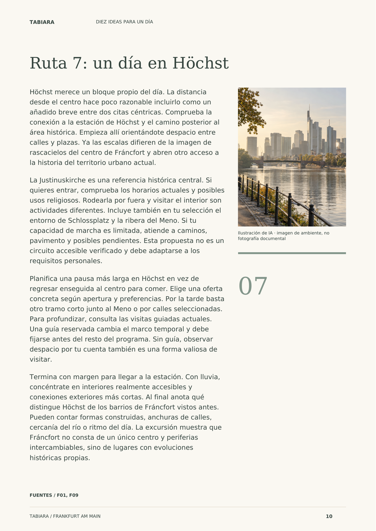 Fráncfort: 10 rutas de un día – página de muestra (ilustración)