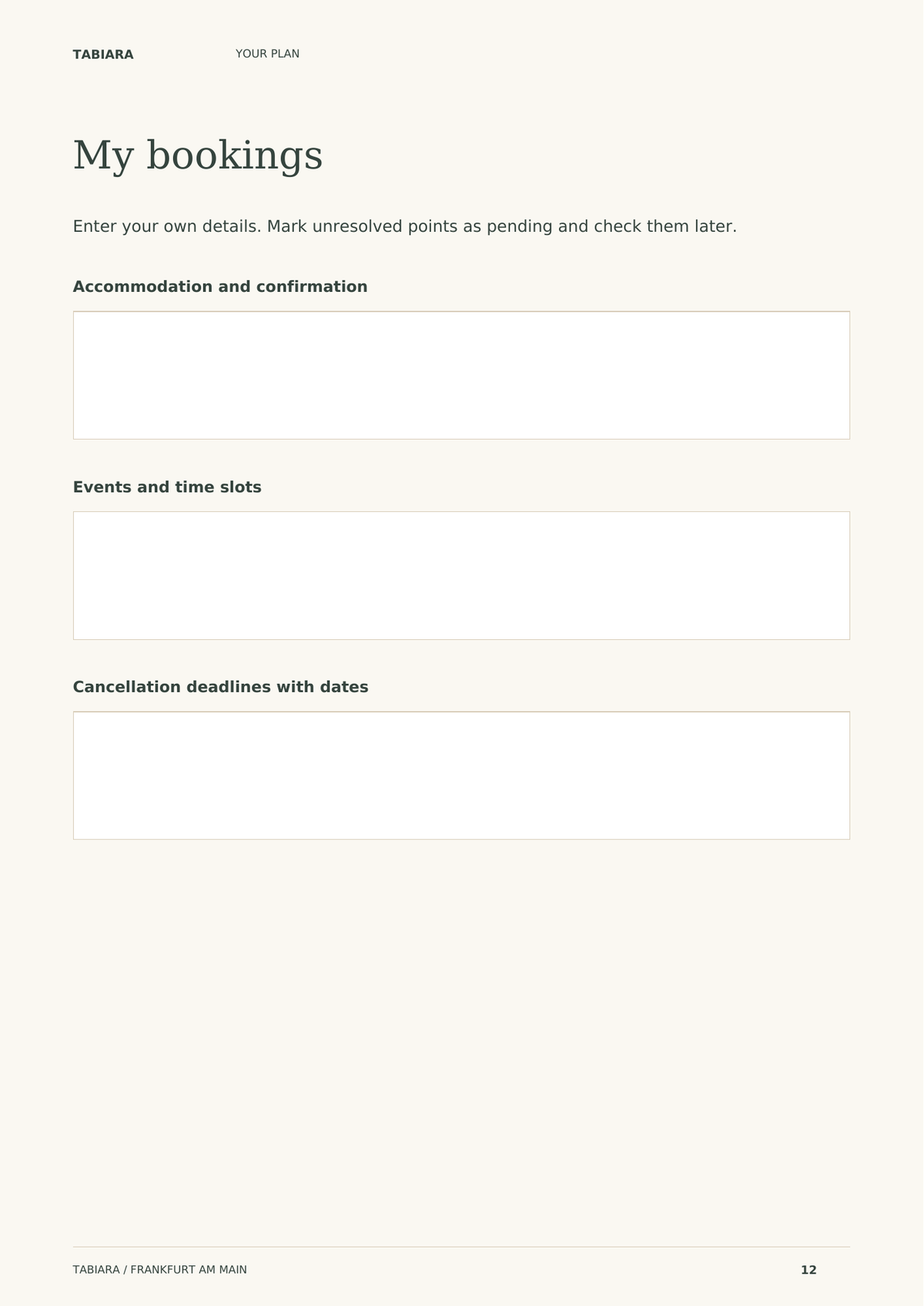 Frankfurt Travel Planner – content preview (illustration)
