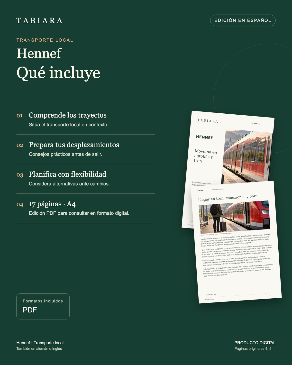 Getting Around Hennef by Bus & Train (PDF)