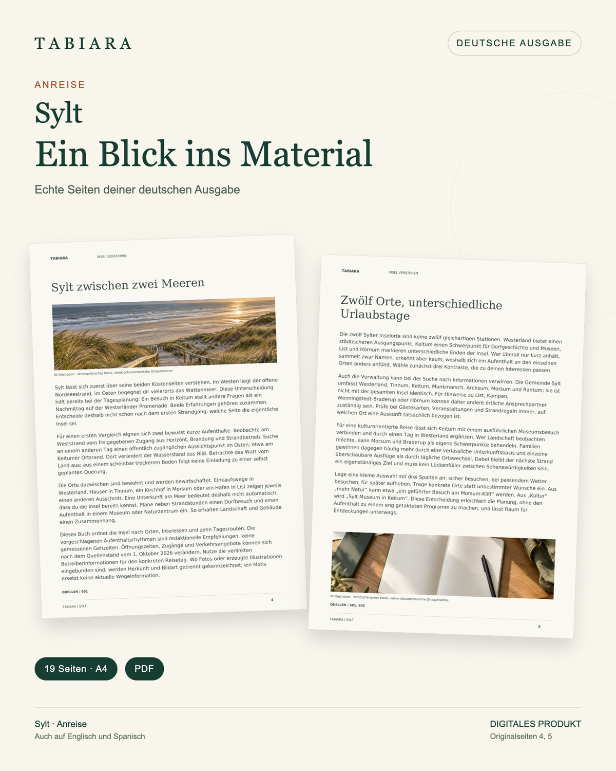 Sylt: Entspannt ankommen – Bahn, Autozug, Fähre & Flug – Beispielseiten (Illustration)