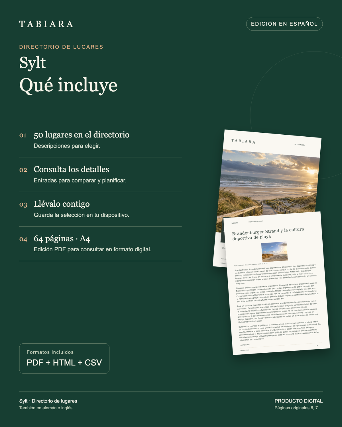 Lugares para descubrir en Sylt – 50 lugares – contenido y ventajas (ilustración)