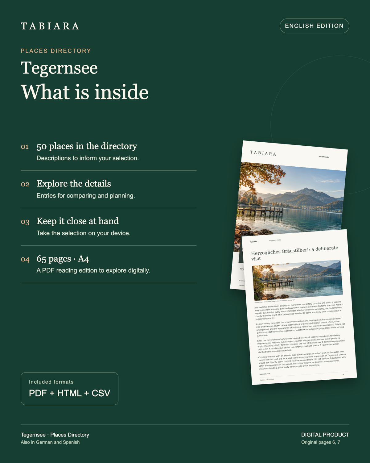 Places to Discover at Tegernsee – 50 Place Profiles – contents and benefits (illustration)
