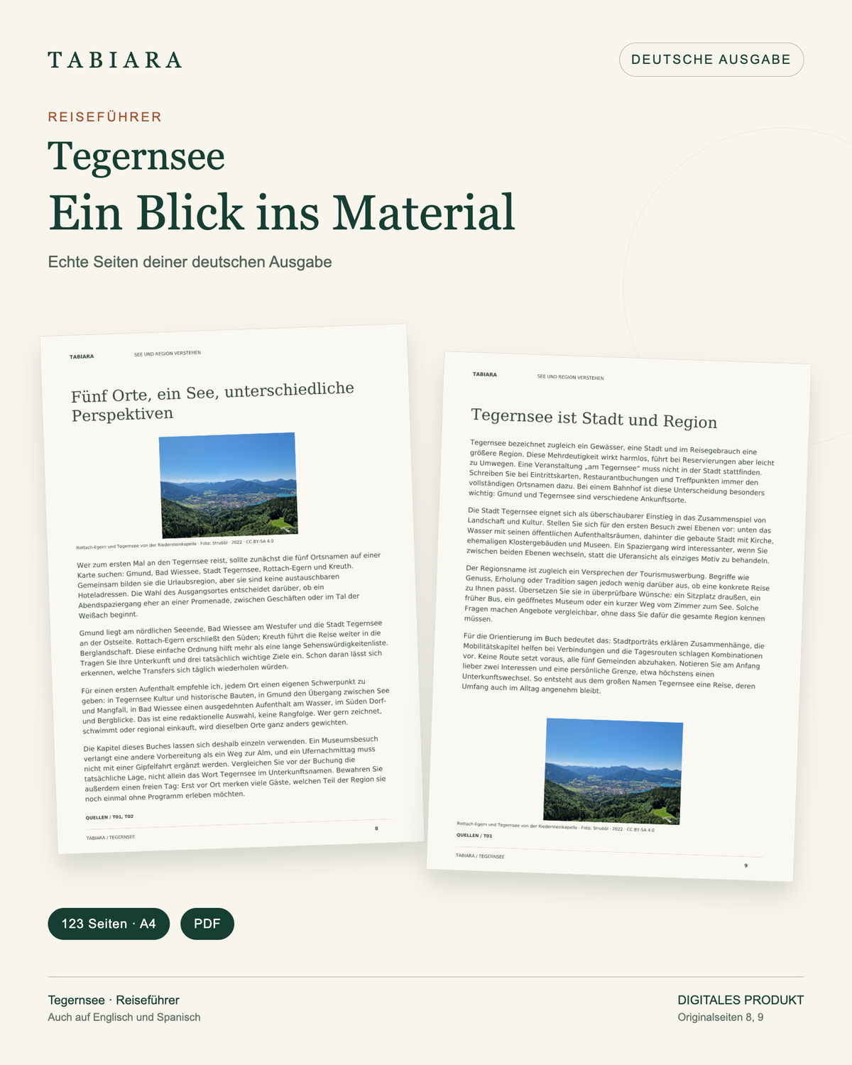 Reiseführer Tegernsee – 100 Themenseiten – Beispielseiten (Illustration)