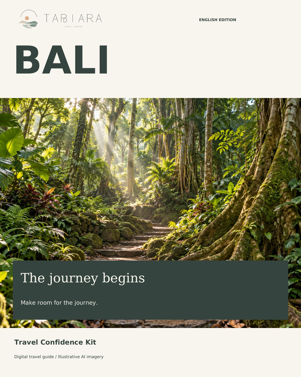 Cover: Tabiara Travel Confidence Kit Bali, digitales PDF für Bali, Indonesien