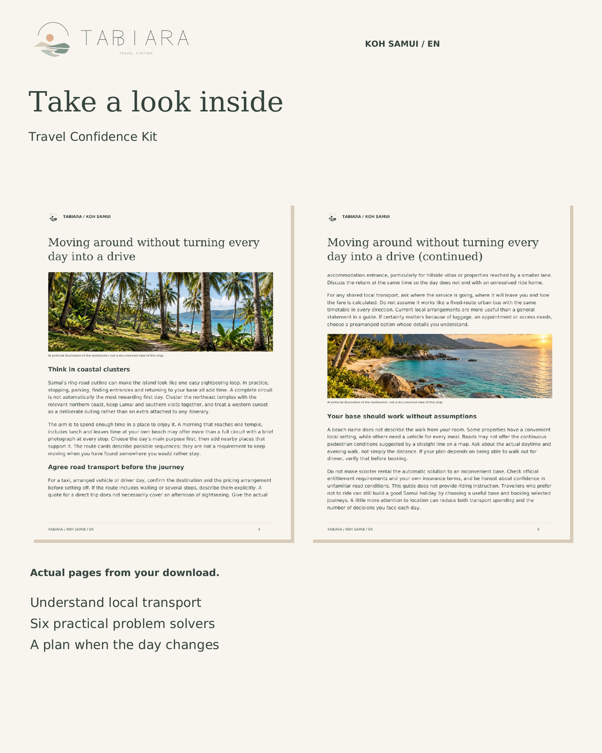 Kit para viajar con confianza por Koh Samui – Transporte y soluciones