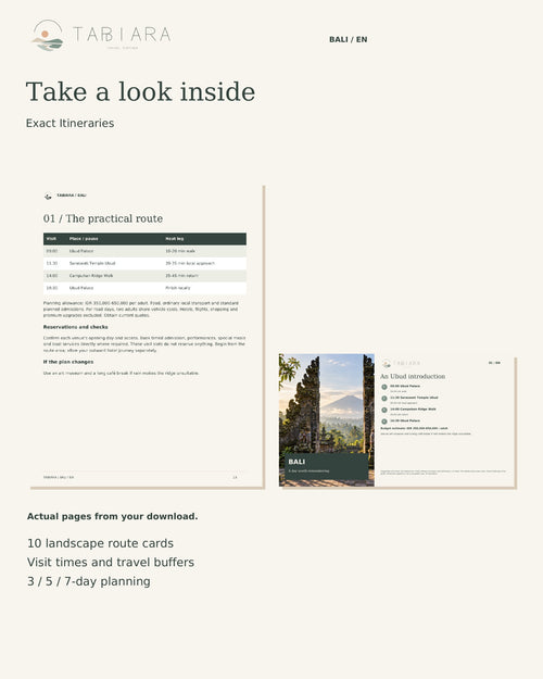 Bali Itineraries – 10 Day Routes + 3, 5 & 7-Day Plans