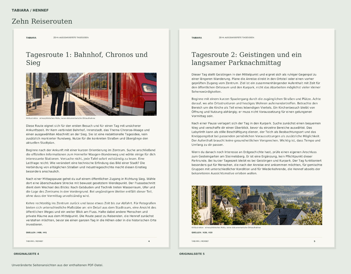 Hennef Day Routes (German Edition) – 10 Itineraries, PDF