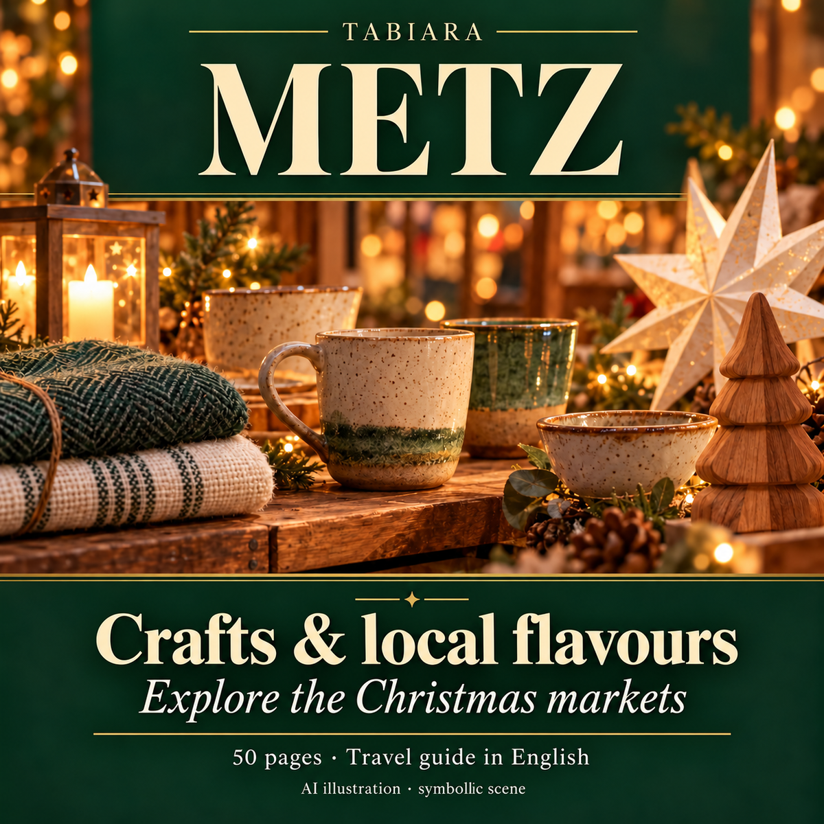 Regional crafts and Lorraine specialities at a Christmas market stall in Metz (illustration)