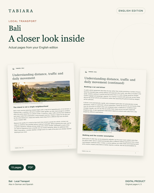Bali Travel Confidence Kit – Unterwegs vor Ort & Problemlöser