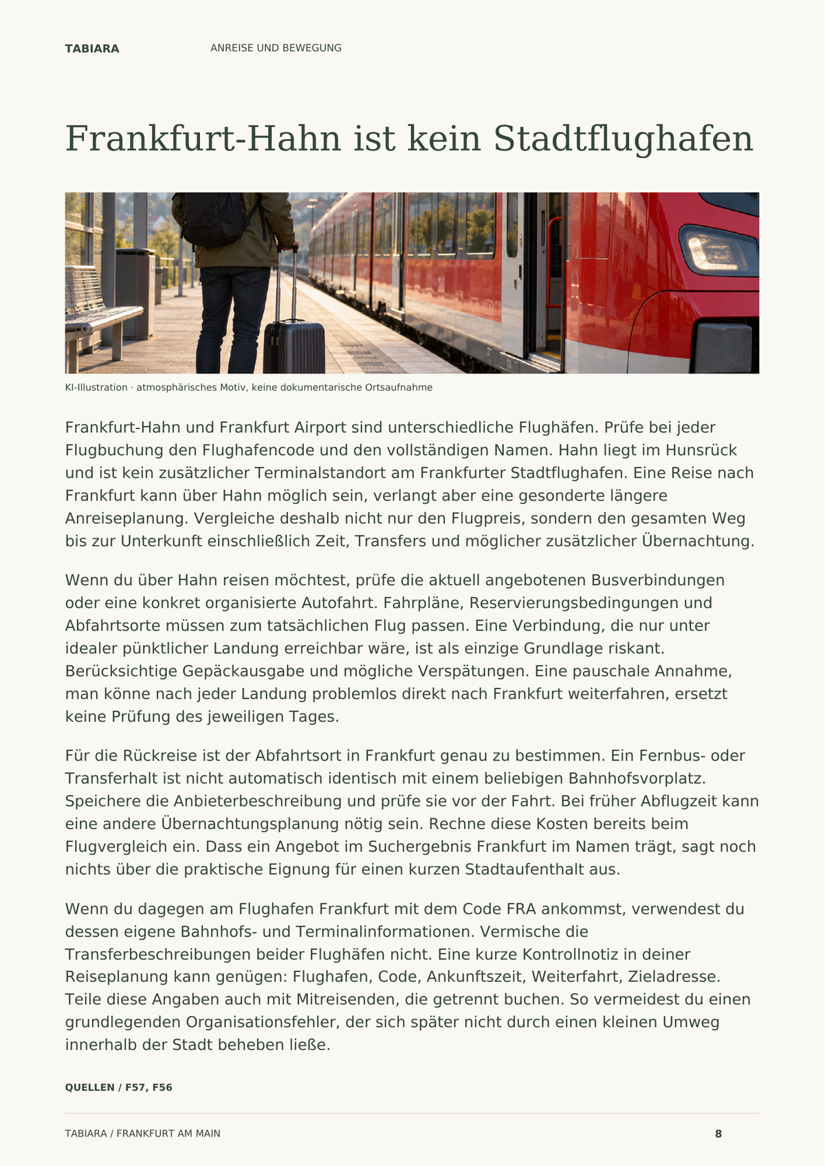Frankfurt: Entspannt ankommen – Beispielseite (Illustration)