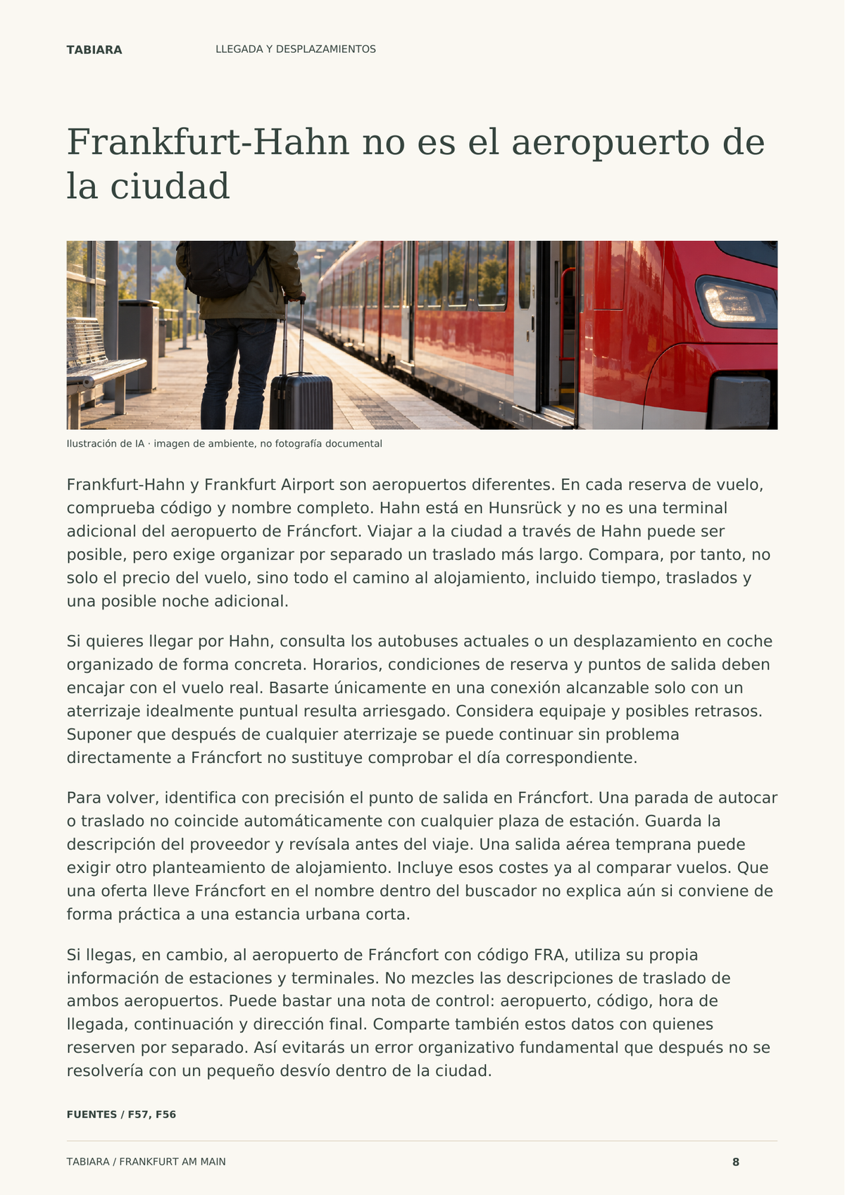 Cómo llegar a Fráncfort – página de muestra (ilustración)