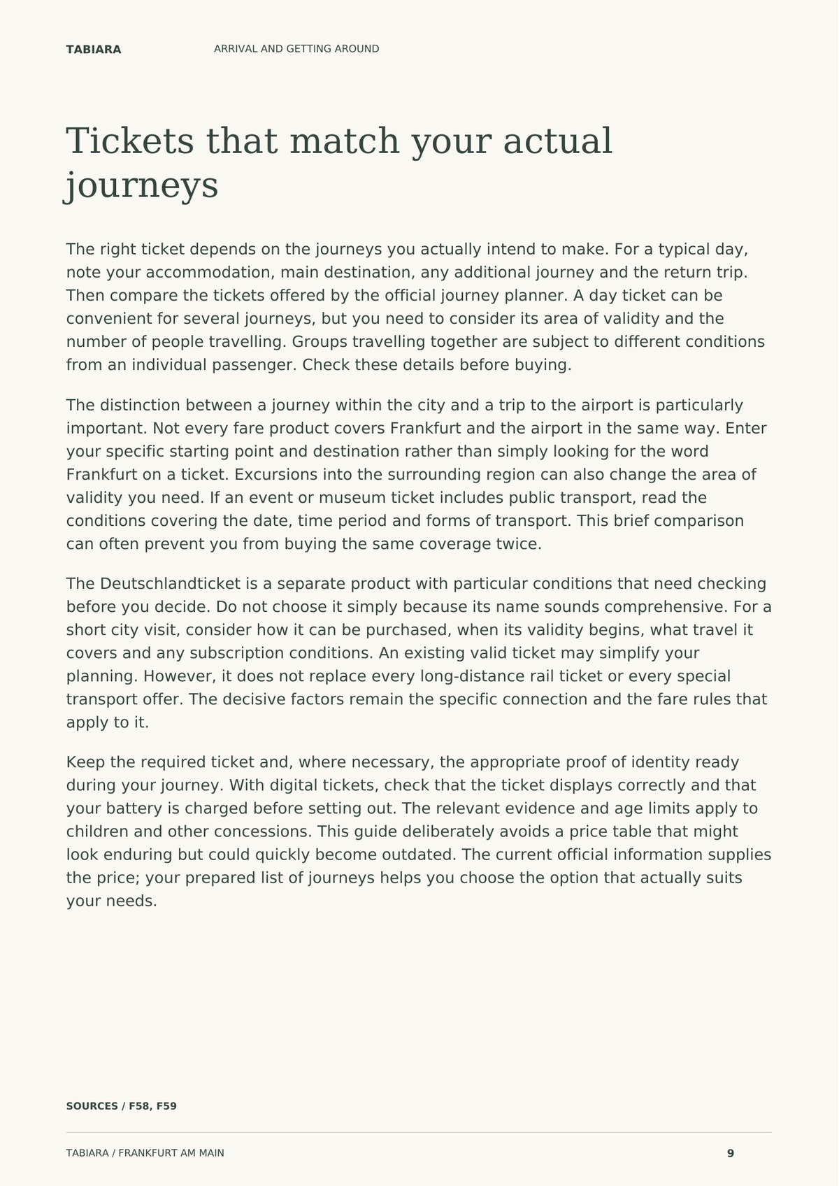 Getting Around Frankfurt – sample page (illustration)