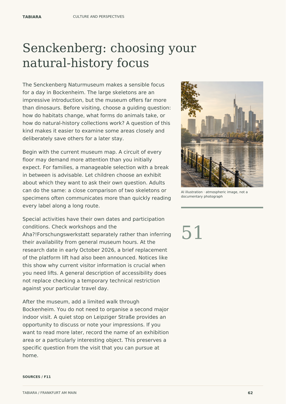 Frankfurt Travel Guide – sample page (illustration)