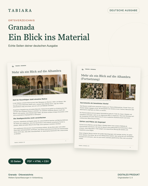 Granada Offline Place Guide – 23 Curated Places (PDF, CSV, HTML)