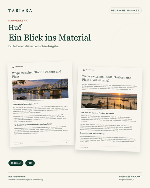 Huế Travel Confidence Kit – Unterwegs vor Ort & Problemlöser