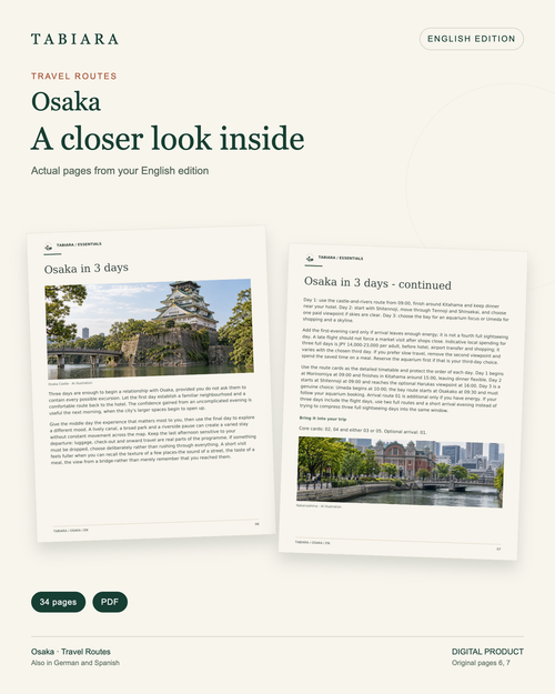 Osaka Itineraries – 10 Day Routes + 3, 5 & 7-Day Plans