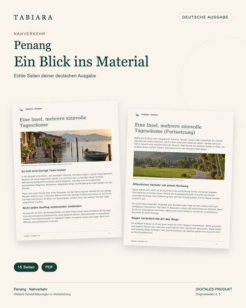 Penang Travel Confidence Kit – Unterwegs vor Ort & Problemlöser