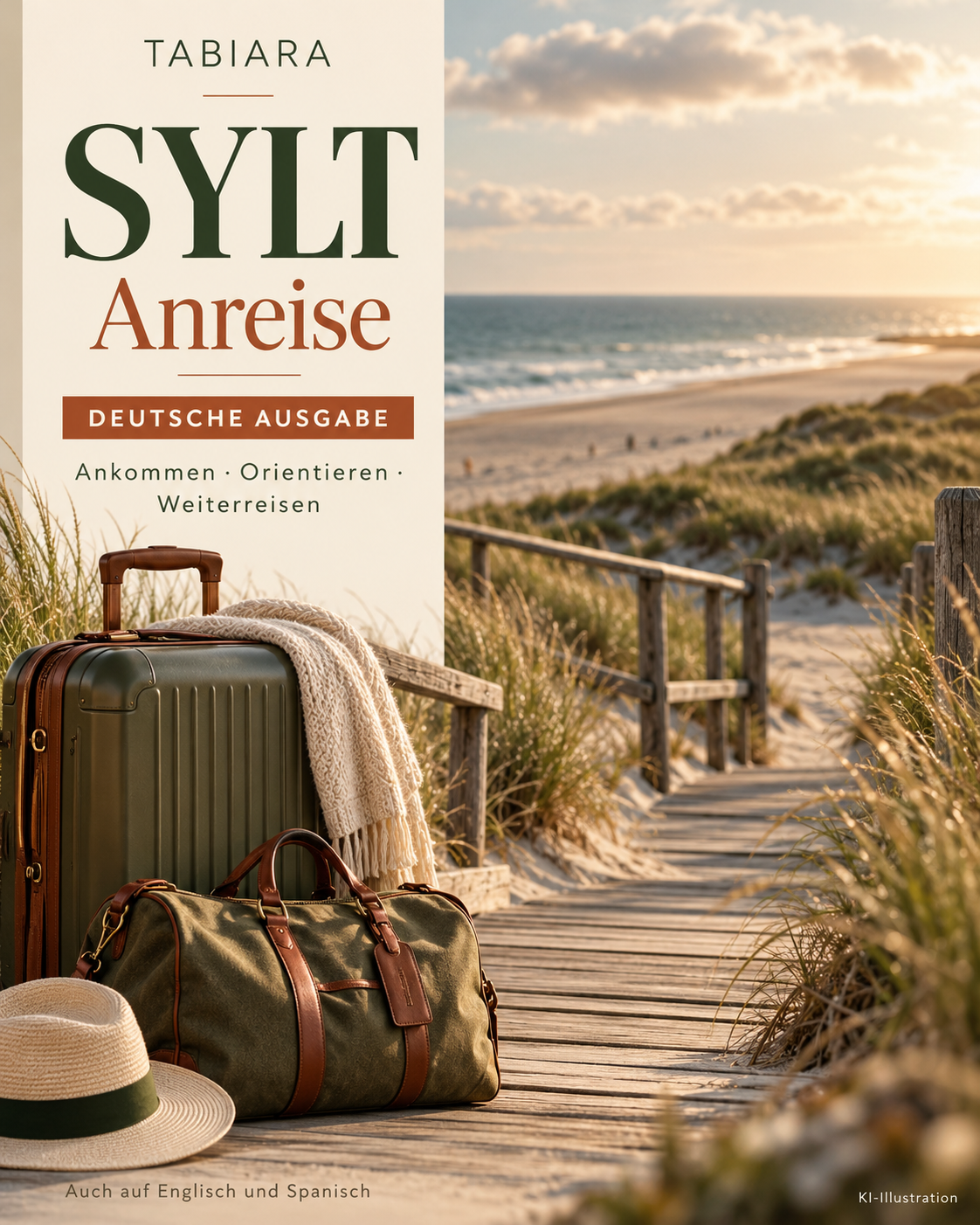 Sylt: Entspannt ankommen – Bahn, Autozug, Fähre & Flug – Titelbild (Illustration)