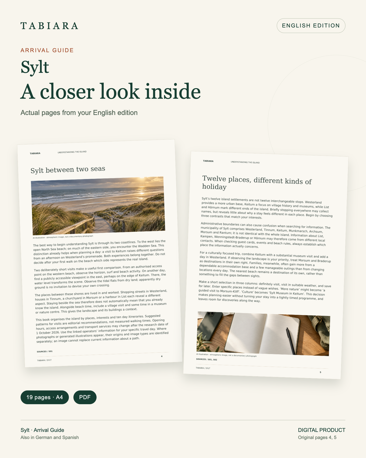 Getting to Sylt – Arrival Guide – sample pages (illustration)