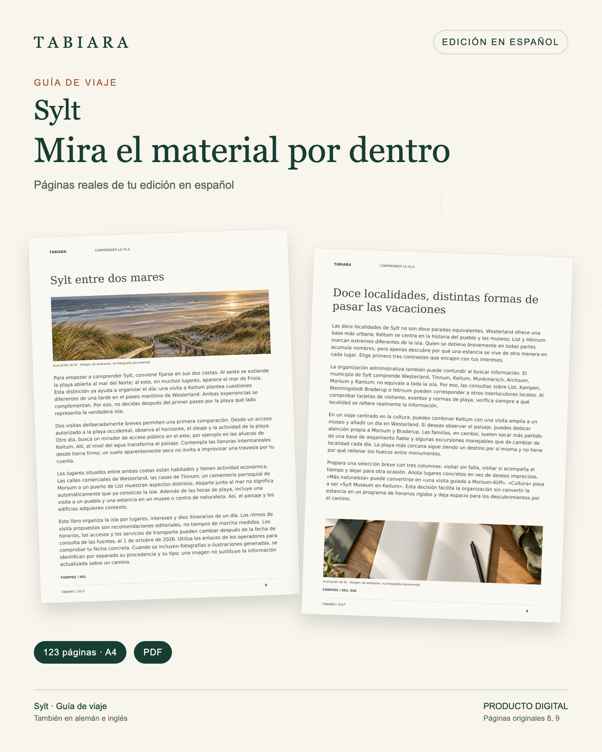 Guía de viaje de Sylt – 100 páginas temáticas – páginas de muestra (ilustración)