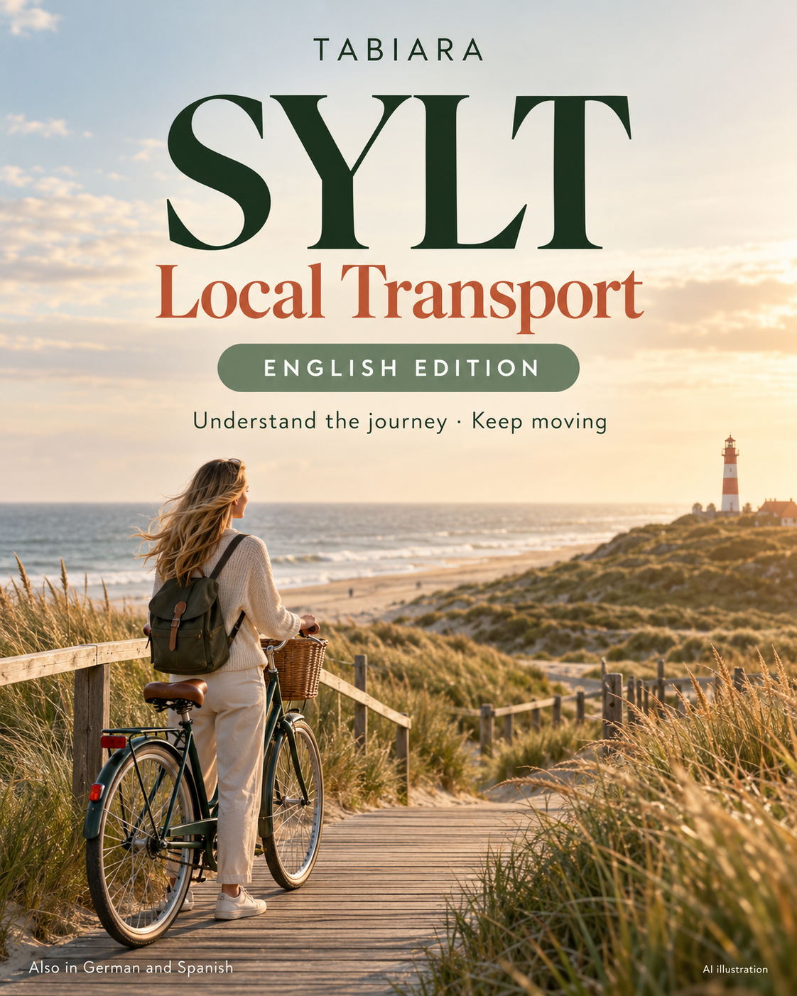 Getting Around Sylt by Bus, Bike & Train – cover (illustration)