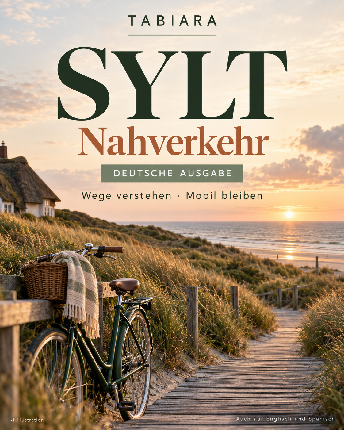 Sylt: Unterwegs mit Bus, Rad und Bahn – Nahverkehr – Titelbild (Illustration)