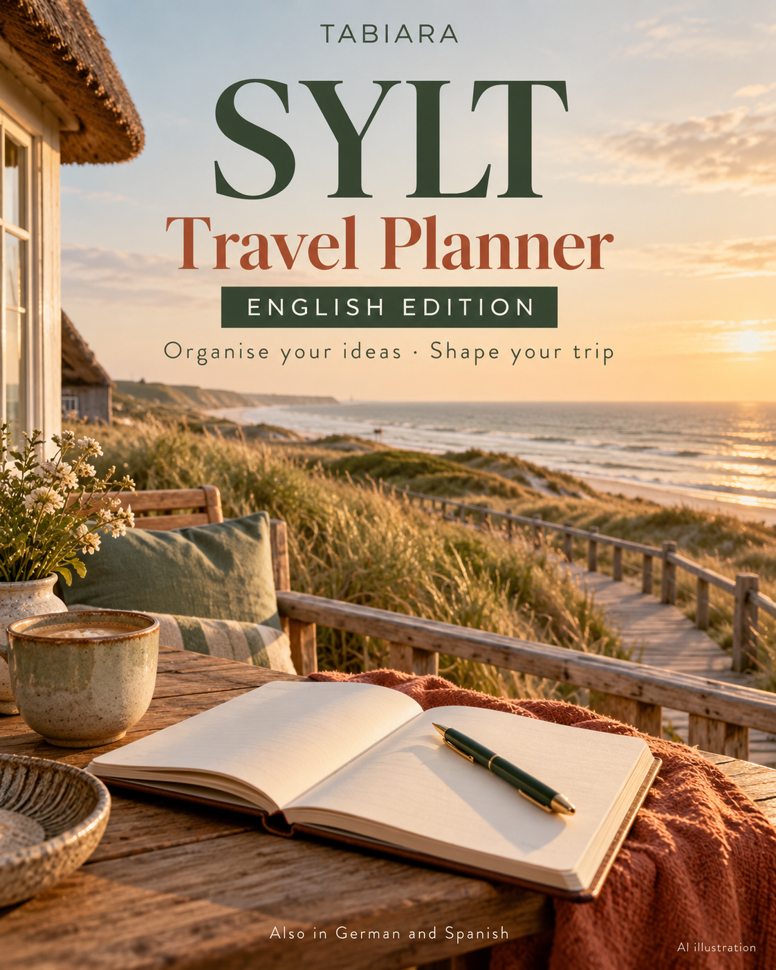 Sylt Travel Planner – Fillable PDF – cover (illustration)