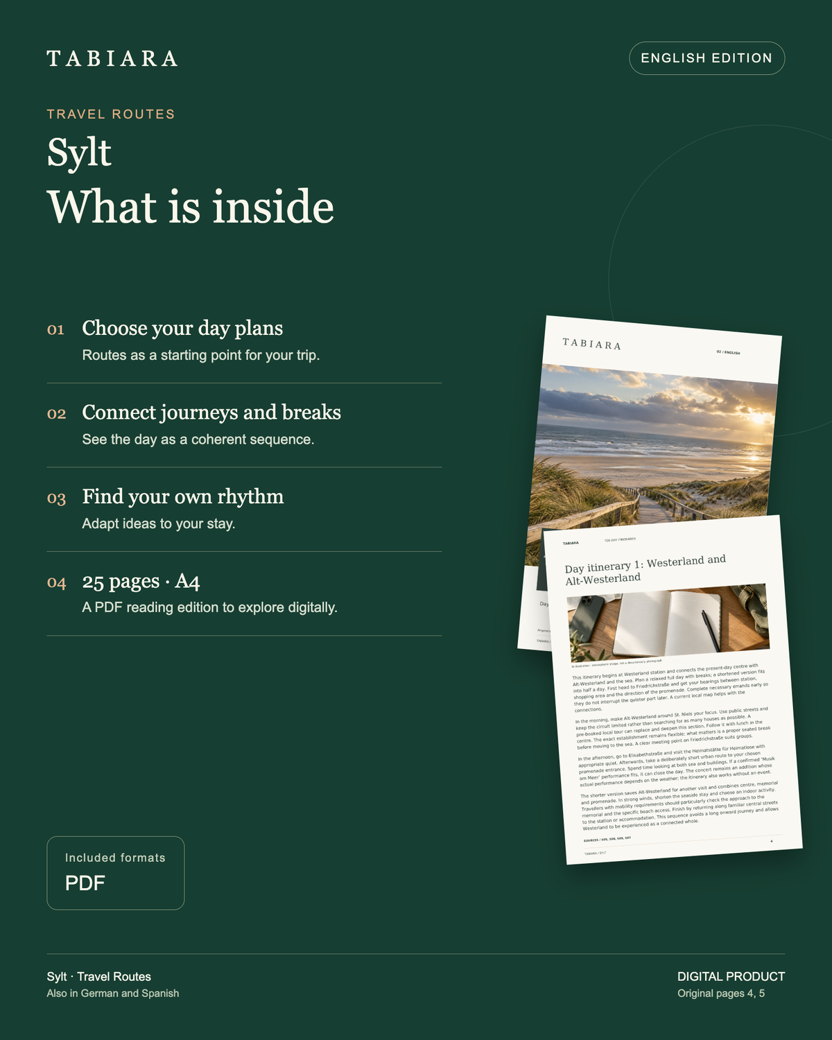 Sylt Day Routes – 10 Itineraries – contents and benefits (illustration)