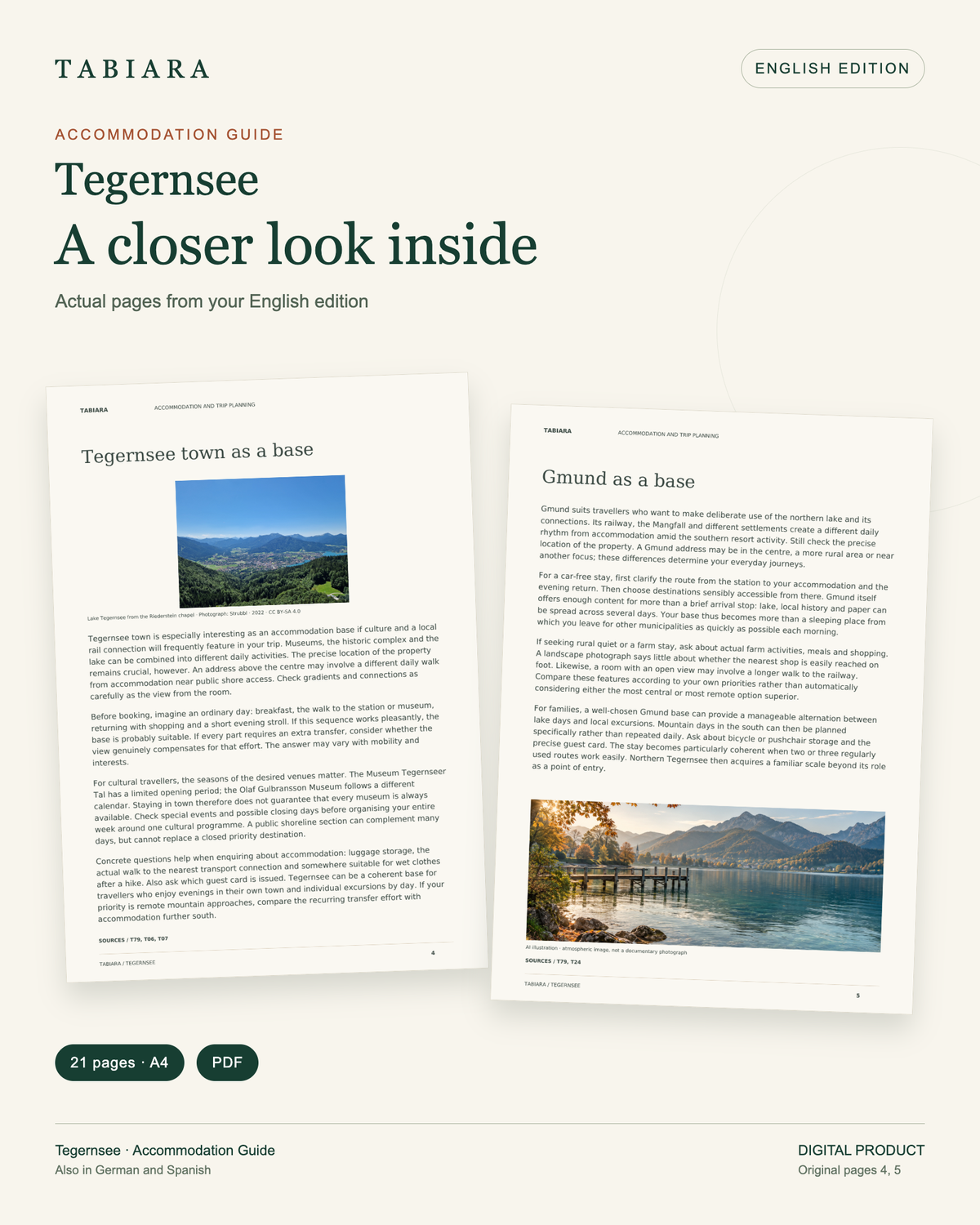 Where to Stay at Tegernsee – Accommodation Guide – sample pages (illustration)