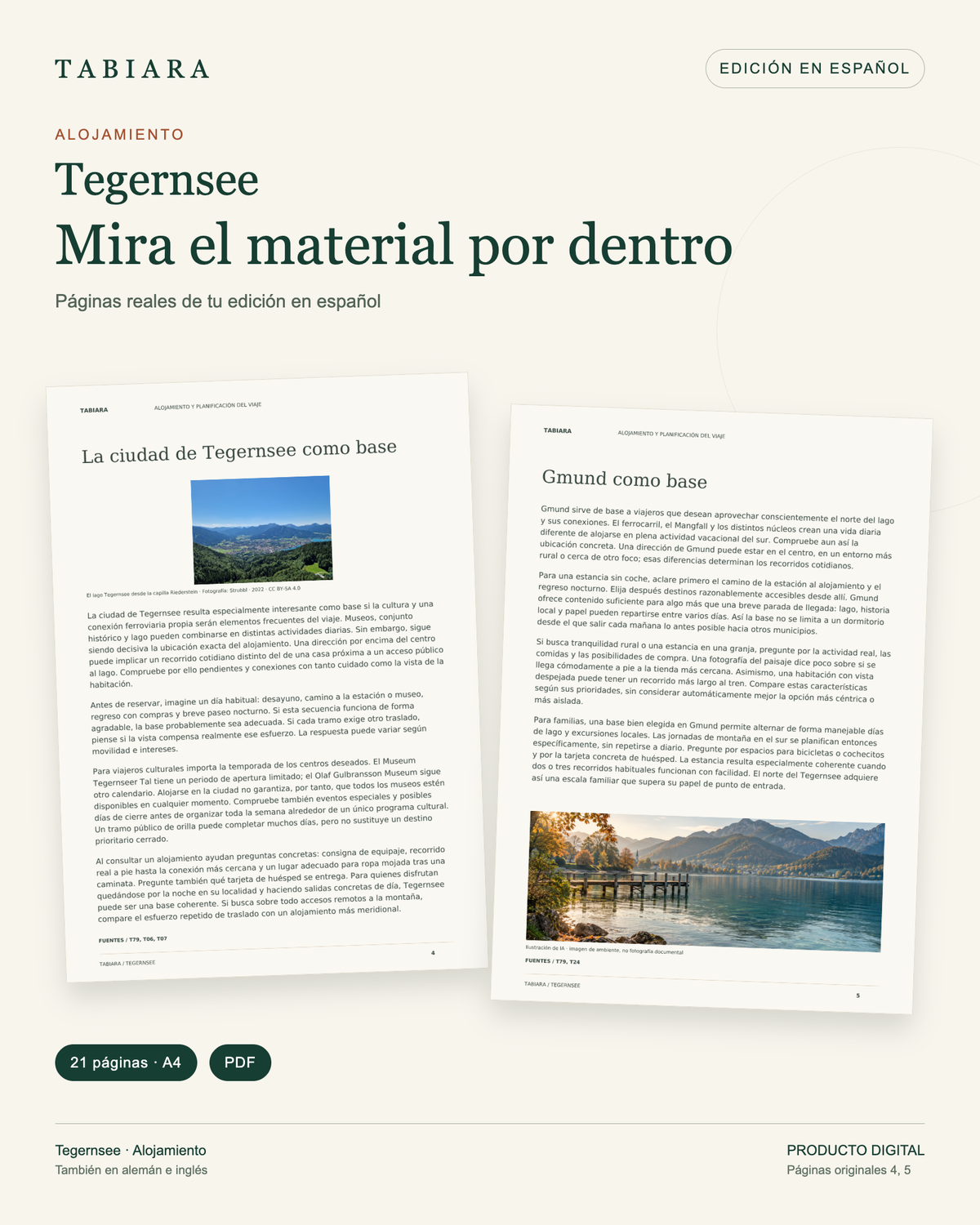 Dónde alojarse en el Tegernsee – Guía de alojamiento – páginas de muestra (ilustración)