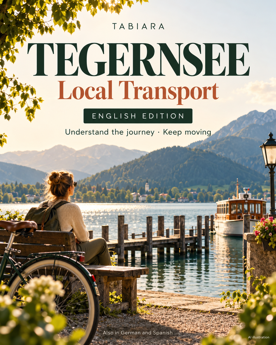 Getting Around Tegernsee by Bus, Boat & Bike – cover (illustration)