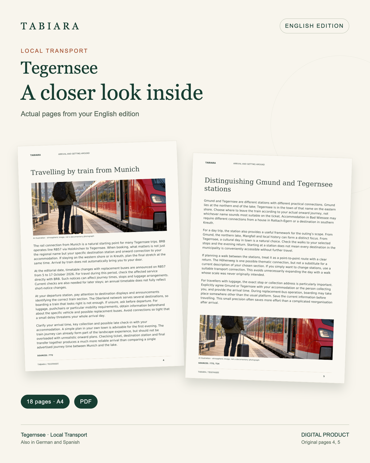 Getting Around Tegernsee by Bus, Boat & Bike – sample pages (illustration)