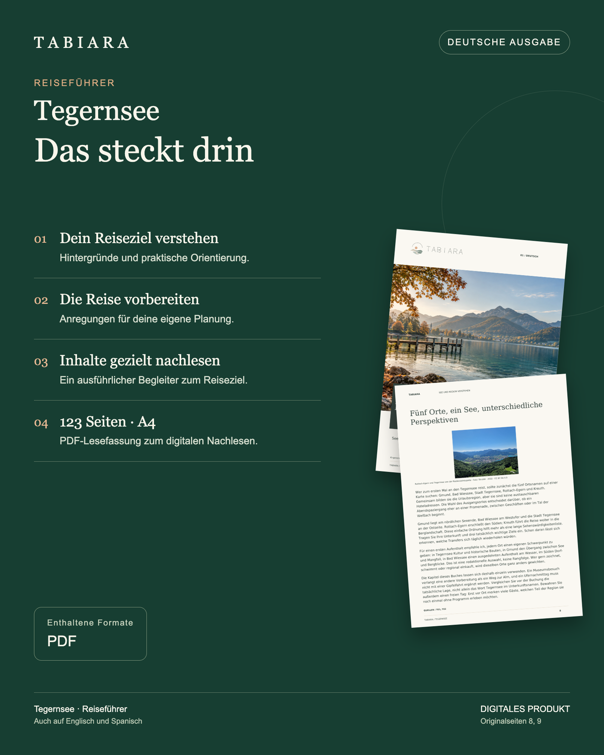 Reiseführer Tegernsee – 100 Themenseiten – Inhalt und Vorteile (Illustration)