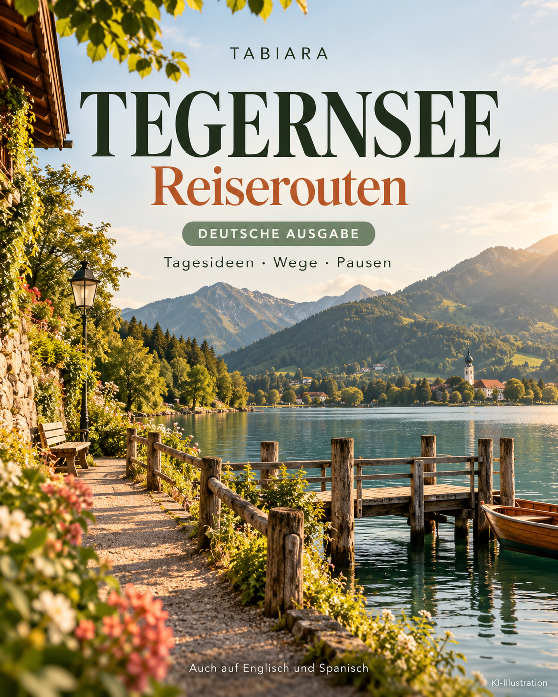 Tegernsee: Zehn Reiserouten – Tagestouren zum Ausfüllen – Titelbild (Illustration)