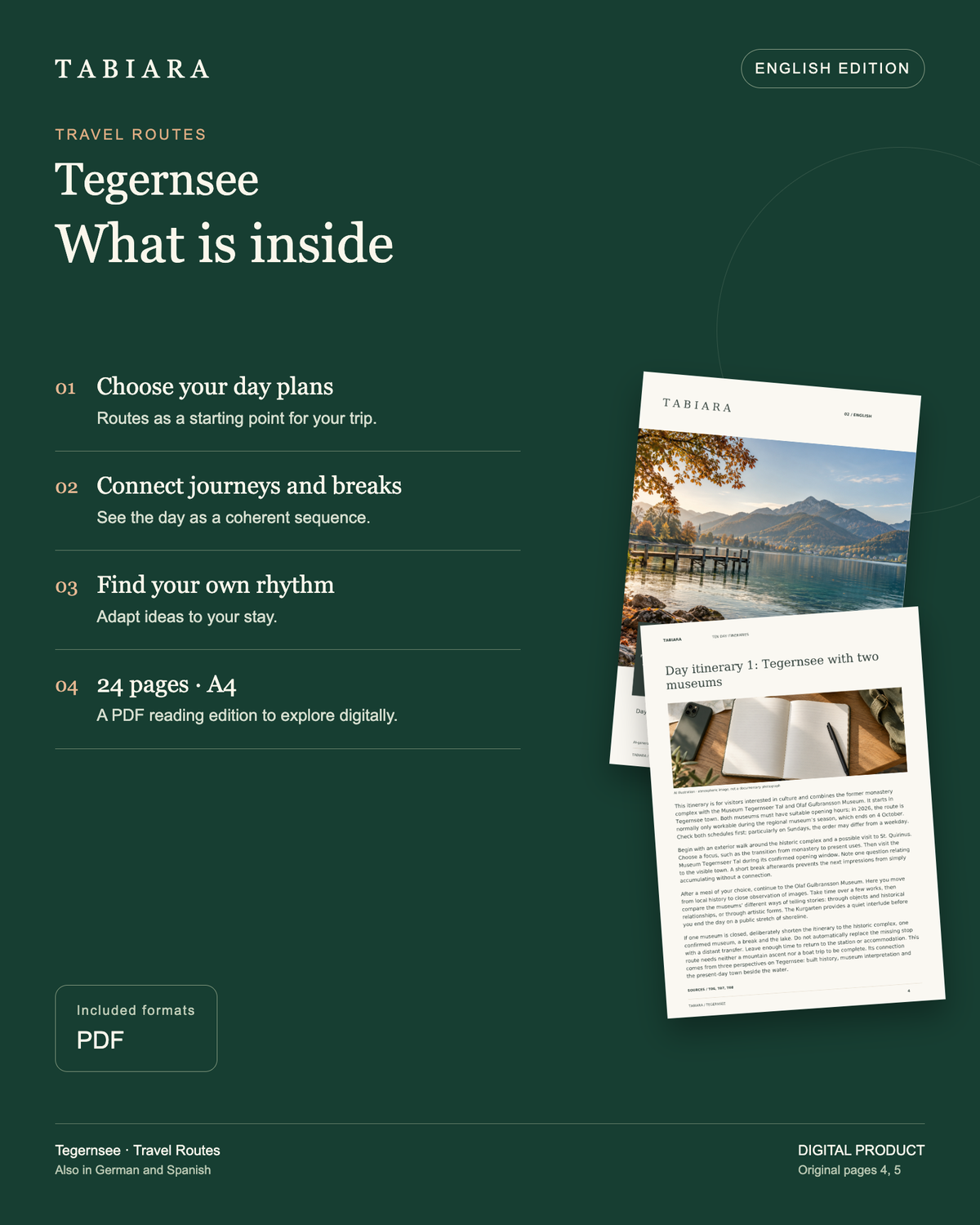 Tegernsee Day Routes – 10 Itineraries – contents and benefits (illustration)