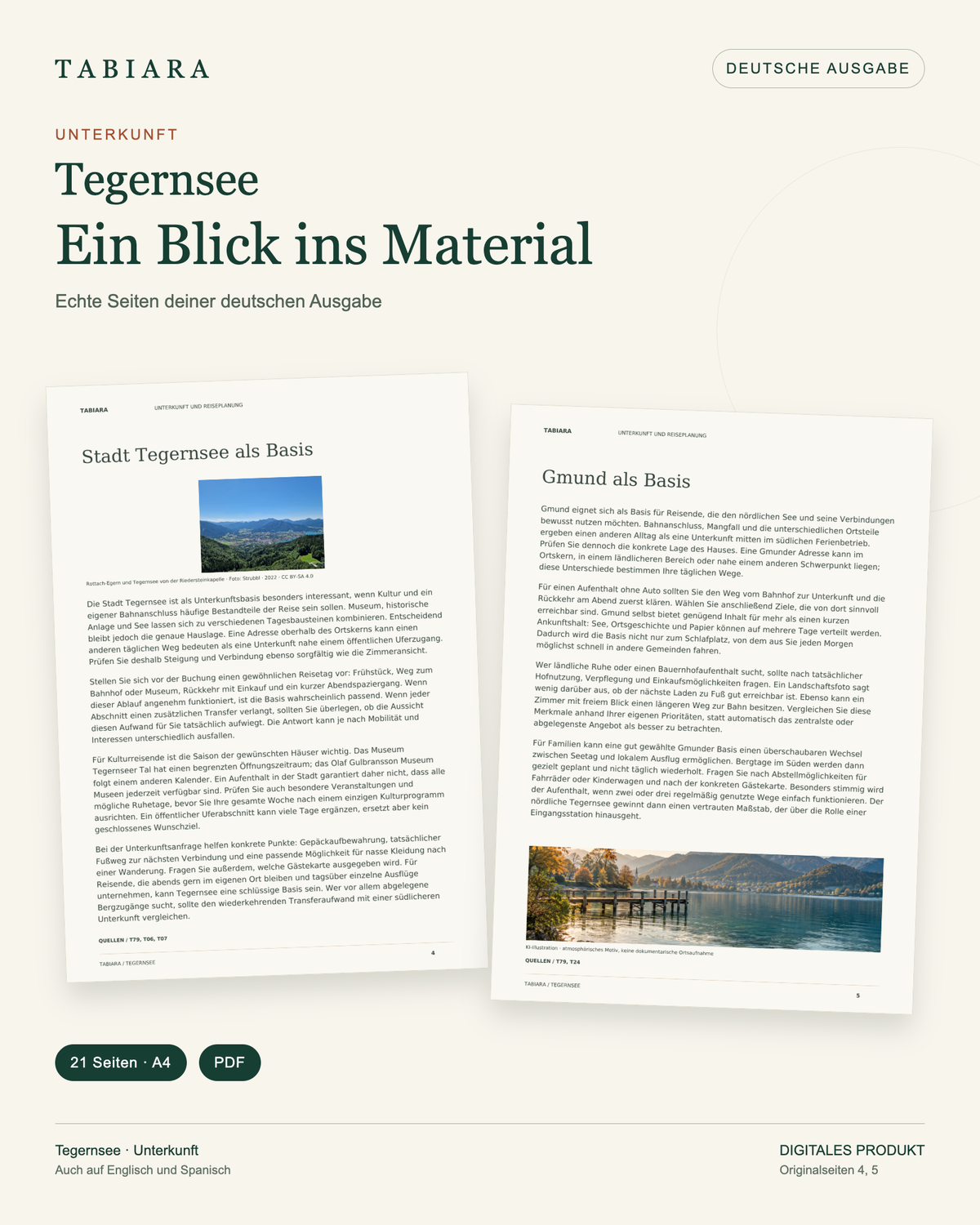 Tegernsee: Gut übernachten – Unterkünfte & Orte im Vergleich – Beispielseiten (Illustration)